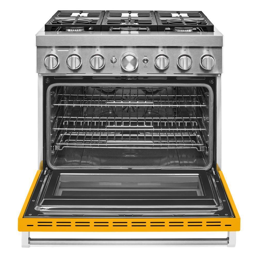 KFDC506JYP KitchenAid® 36'' Smart Commercial-Style Dual Fuel Range with 6 Burners