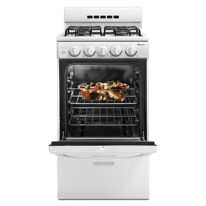Amana AGG222VDW 20-inch Gas Range with Compact Oven Capacity