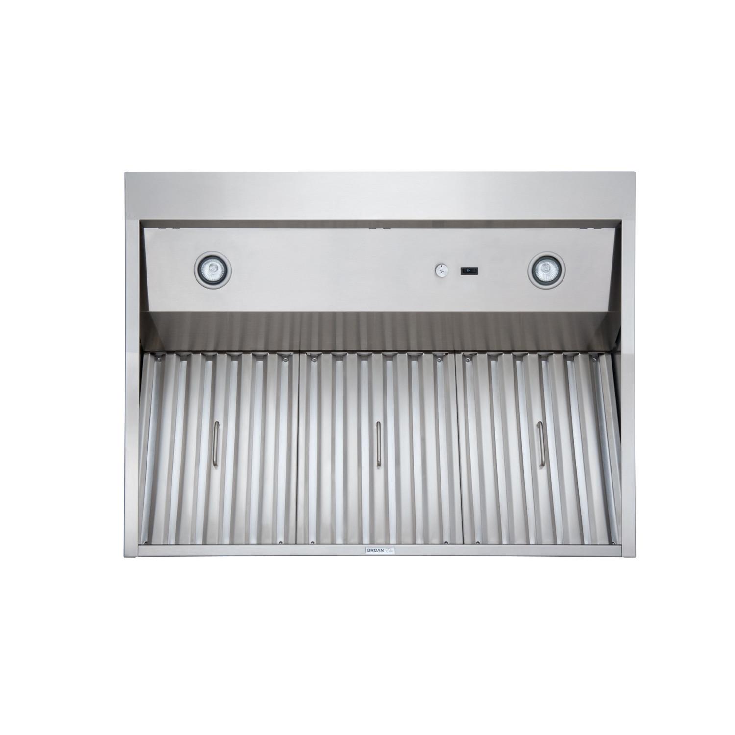 Broan® EPD61 Series 36-inch Pro-Style Outdoor Range Hood, 1290 Max Blower CFM, Stainless Steel