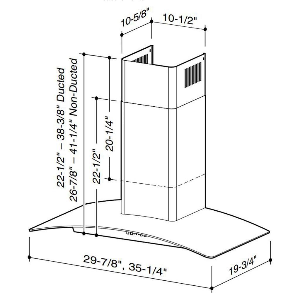 Broan EW5630SS **DISCONTINUED** Broan® Elite 30-Inch Wall-Mount Range Hood, 650 Max Blower CFM, Stainless Steel