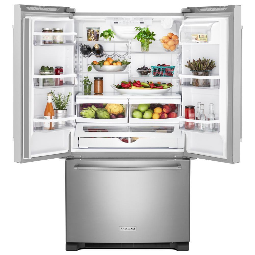 Kitchenaid 20 cu. ft. 36-Inch Width Counter-Depth French Door Refrigerator with Interior Dispense