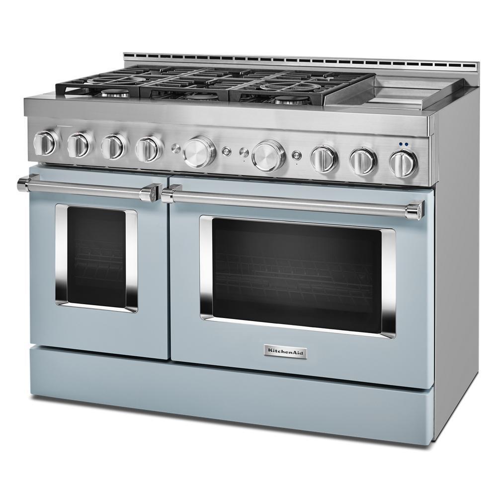 KFGC558JMB KitchenAid® 48'' Smart Commercial-Style Gas Range with Griddle