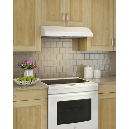 BCSEK124WW Broan® 24-Inch Convertible Under-Cabinet Range Hood, ENERGY STAR®, 300 Max Blower CFM, White