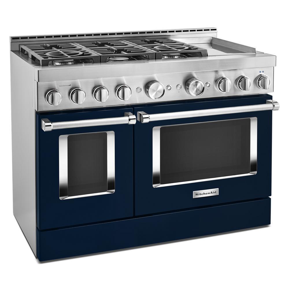 KFGC558JIB KitchenAid® 48'' Smart Commercial-Style Gas Range with Griddle