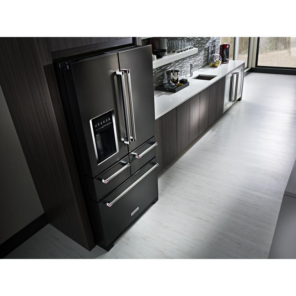 Kitchenaid KRMF706EBS 25.8 Cu. Ft. 36" Multi-Door Freestanding Refrigerator with Platinum Interior Design and PrintShield™ Finish