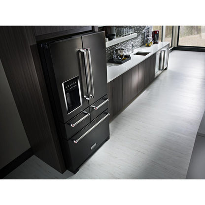 Kitchenaid KRMF706EBS 25.8 Cu. Ft. 36" Multi-Door Freestanding Refrigerator with Platinum Interior Design and PrintShield™ Finish