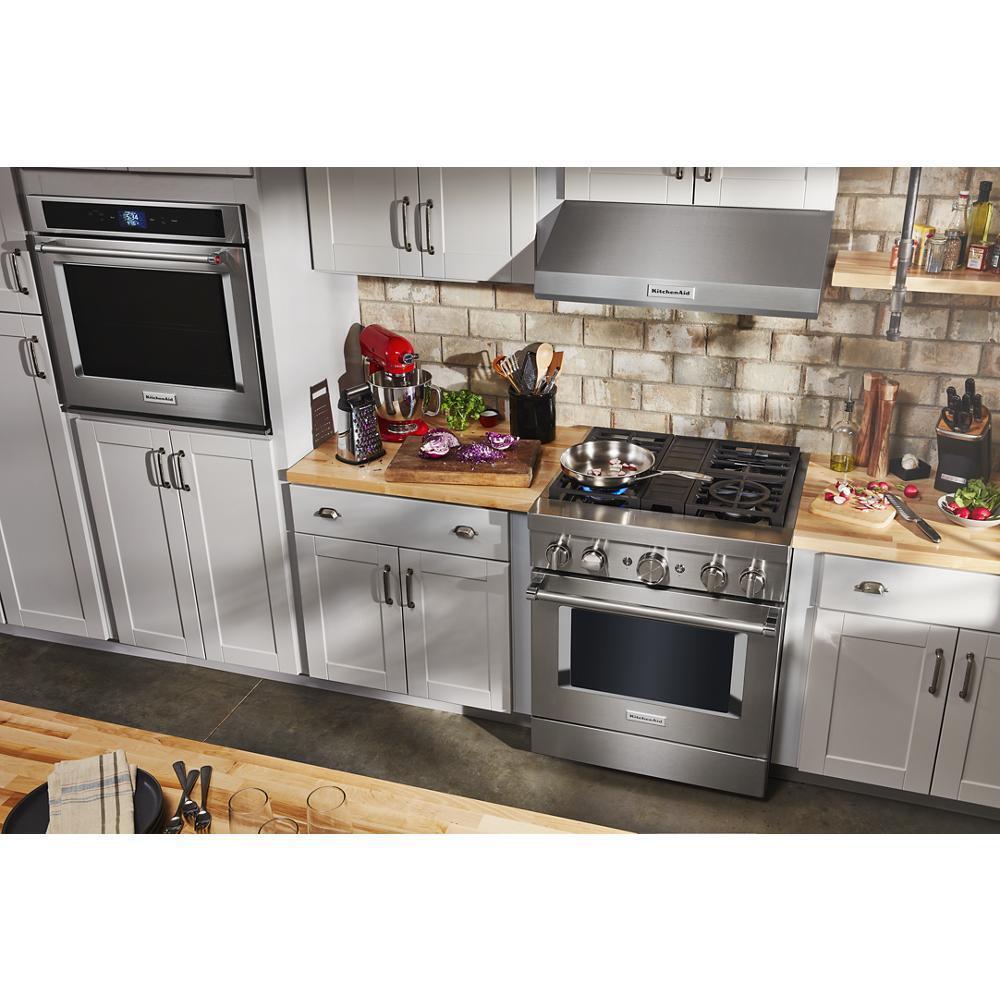 KFDC500JSS KitchenAid® 30'' Smart Commercial-Style Dual Fuel Range with 4 Burners