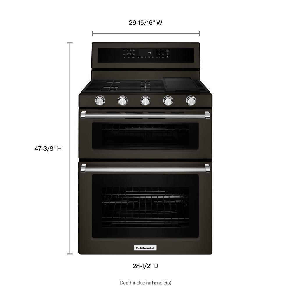 Kitchenaid 30-Inch 5 Burner Gas Double Oven Convection Range