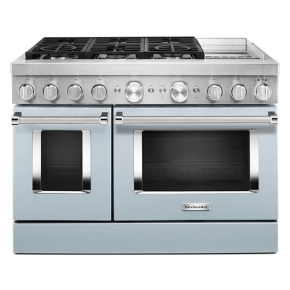 KFDC558JMB KitchenAid® 48'' Smart Commercial-Style Dual Fuel Range with Griddle