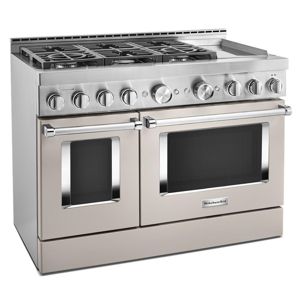 KitchenAid® 48'' Smart Commercial-Style Gas Range with Griddle