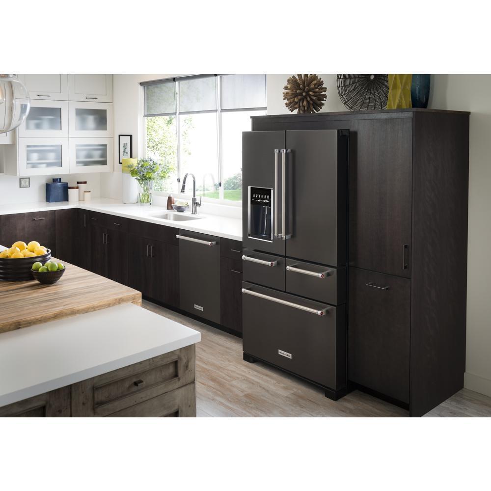 Kitchenaid 25.8 Cu. Ft. 36" Multi-Door Freestanding Refrigerator with Platinum Interior Design and PrintShield™ Finish