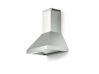 Verona VECHW30GSS 30" Designer Chimney Wall Hood- 600 CFM - 4 Speeds