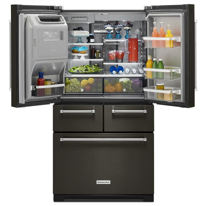 Kitchenaid KRMF706EBS 25.8 Cu. Ft. 36" Multi-Door Freestanding Refrigerator with Platinum Interior Design and PrintShield™ Finish