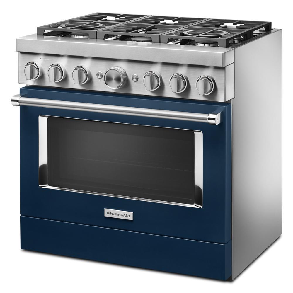 KFDC506JIB KitchenAid® 36'' Smart Commercial-Style Dual Fuel Range with 6 Burners