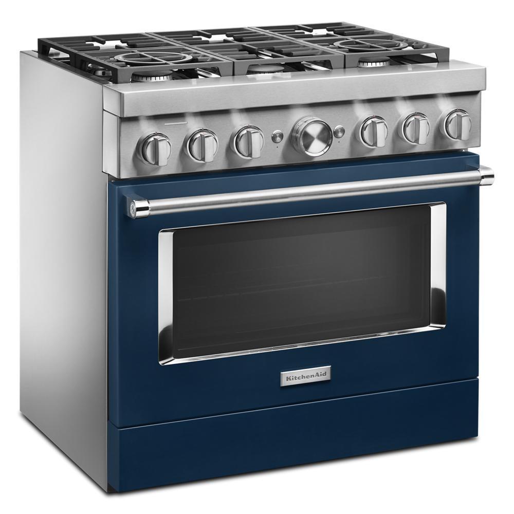 KFDC506JIB KitchenAid® 36'' Smart Commercial-Style Dual Fuel Range with 6 Burners