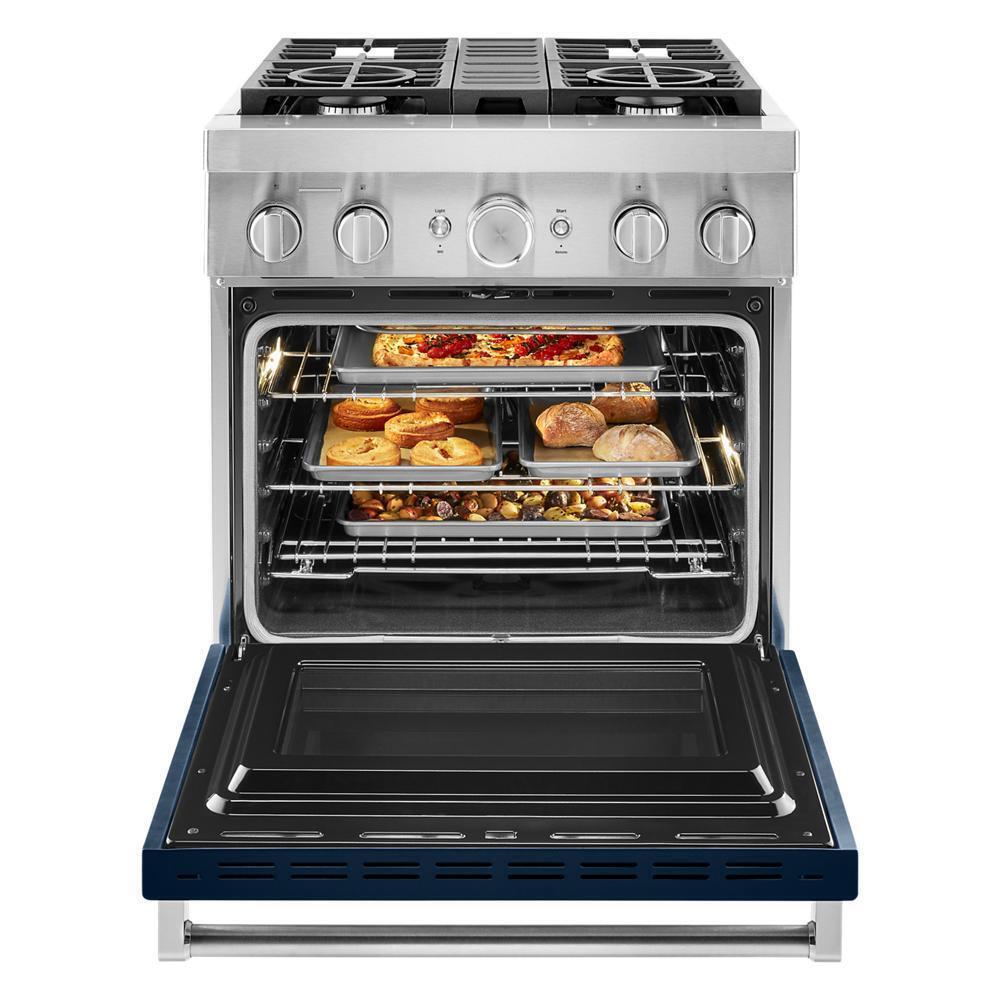 KFDC500JIB KitchenAid® 30'' Smart Commercial-Style Dual Fuel Range with 4 Burners