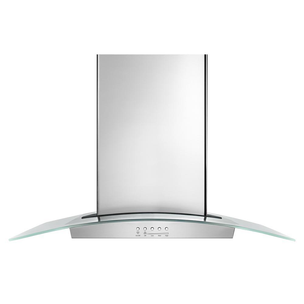 Whirlpool WVW75UC6DS 36" Modern Glass Wall Mount Range Hood