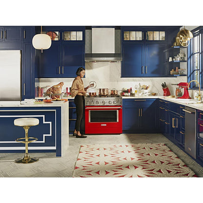 Kitchenaid KVWC956KSS 36" 585 or 1170 CFM Motor Class Commercial-Style Wall-Mount Canopy Range Hood