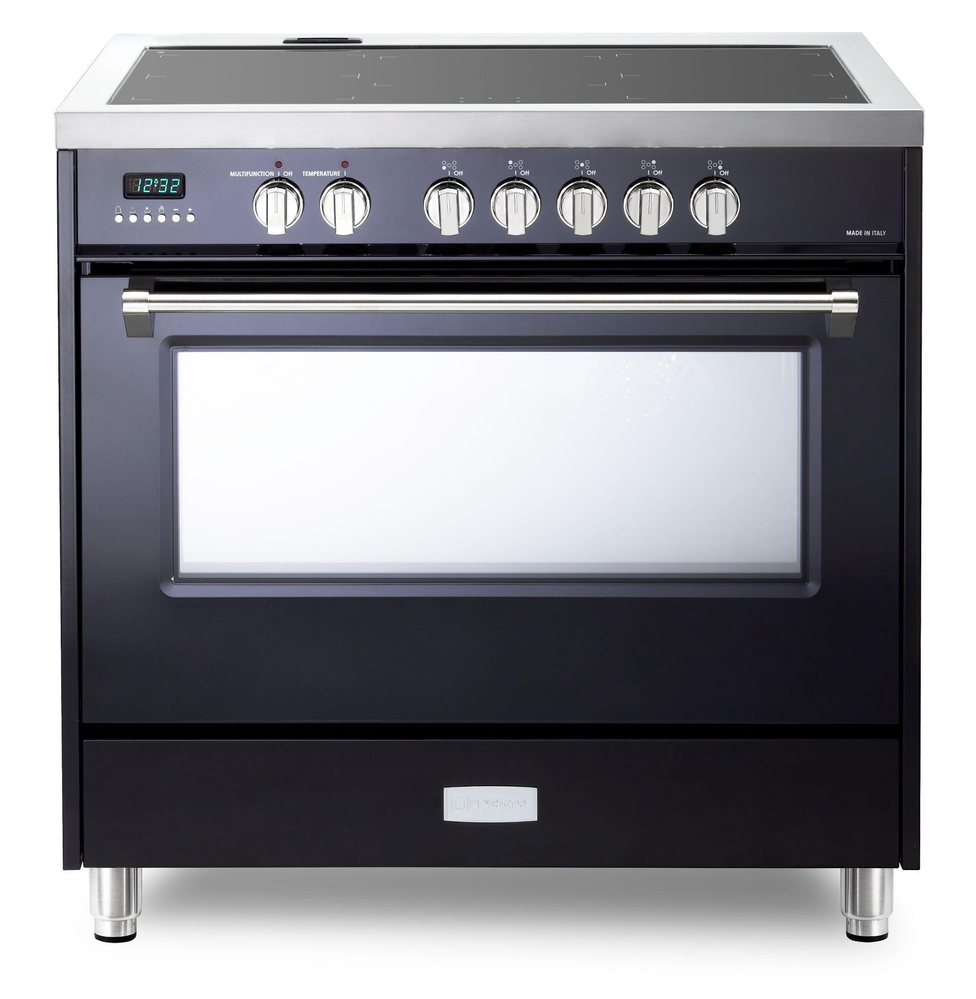 Designer 36" Induction Single Oven Range - Gloss Black