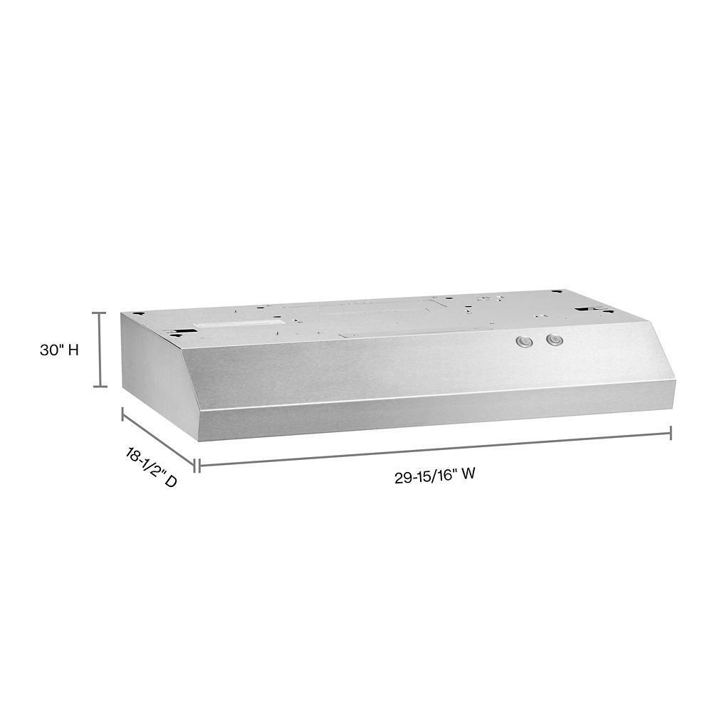 Whirlpool WVU17UC0JS 30" Range Hood with Full-Width Grease Filters