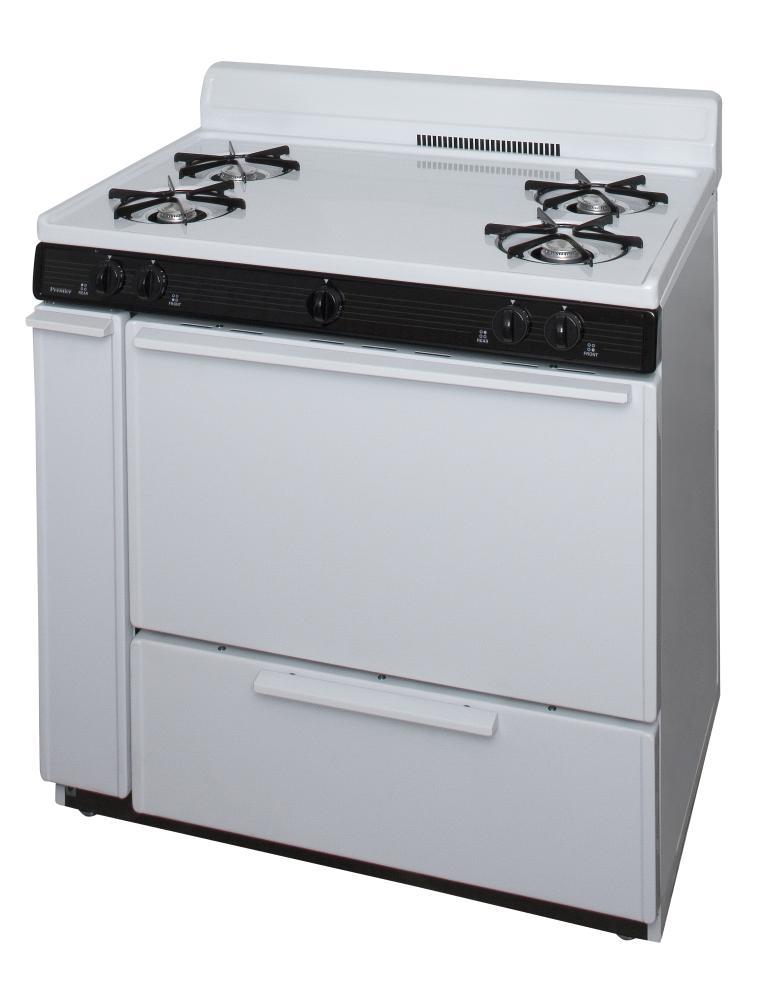 Premier SLK100WP0 36 in. Freestanding Gas Range in White
