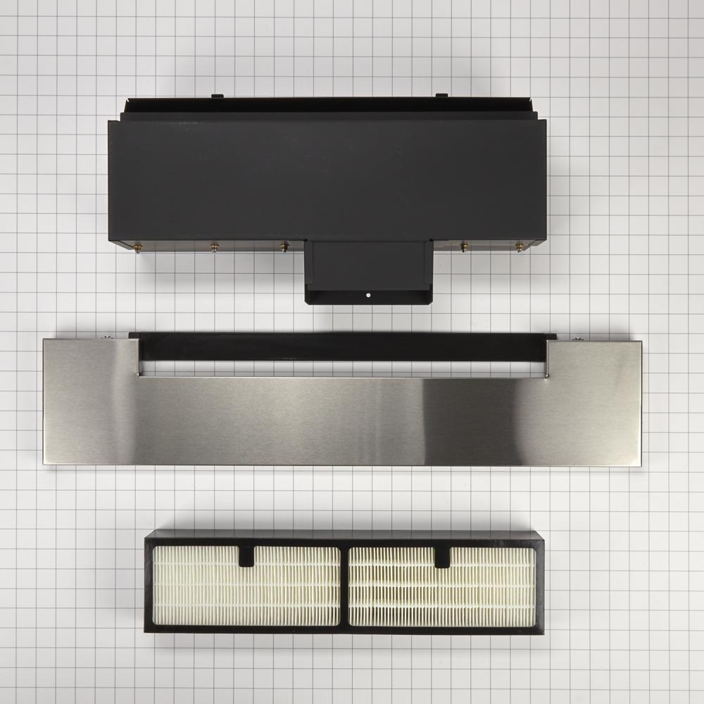 Whirlpool W10748976 Range Ductless Downdraft Vent Kit, Stainless Steel, fits JES1750ES, JDS1750ES, and JDS1750EP, Size: 29.8" L x 0.7" W x 6.3" H