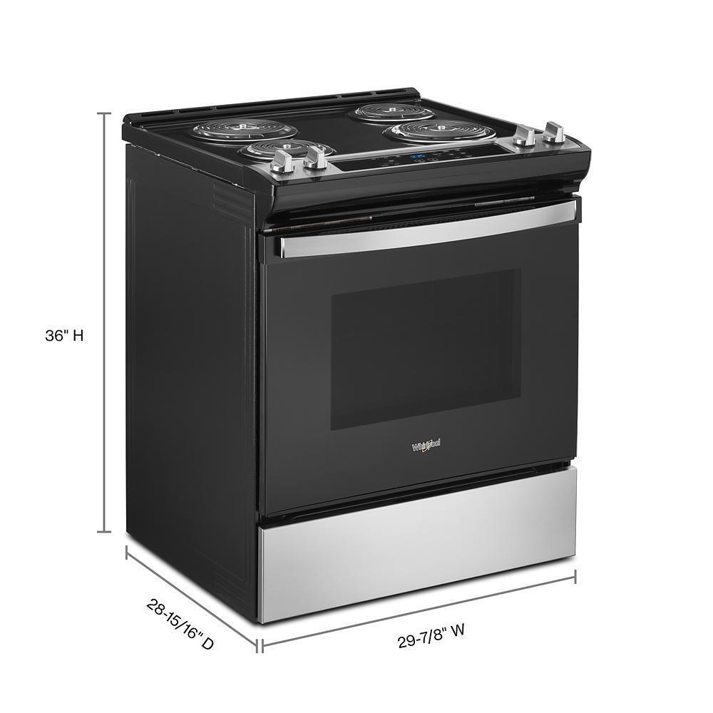 Whirlpool WEC310S0LS 4.8 Cu. Ft. Whirlpool® Electric Range with Frozen Bake™ Technology