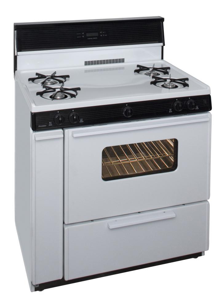 Premier SLK240WP0 36 in. Freestanding Gas Range in White