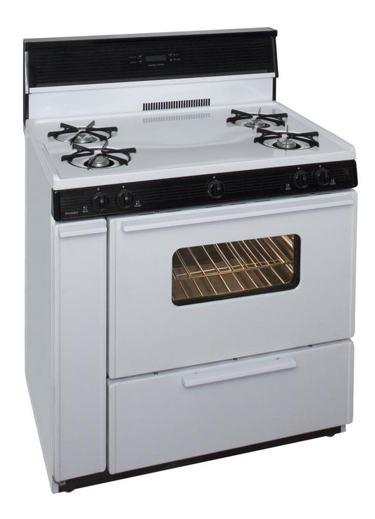 Premier SLK240WP0 36 in. Freestanding Gas Range in White