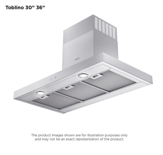 Elica ETB436S3 TOBLINO Wall Mount Range Hood 36" wide - 400CFM