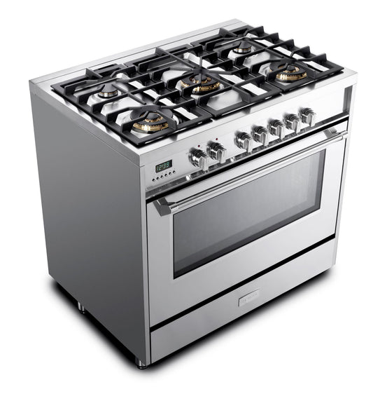 Verona VDFSGE365SS Designer 36" Dual Fuel Single Oven - Stainless Steel