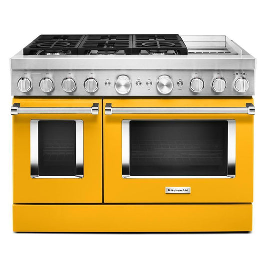 KFDC558JYP KitchenAid® 48'' Smart Commercial-Style Dual Fuel Range with Griddle