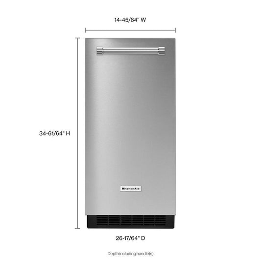 Kitchenaid KUIX335HPS 15'' Automatic Ice Maker with PrintShield™ Finish
