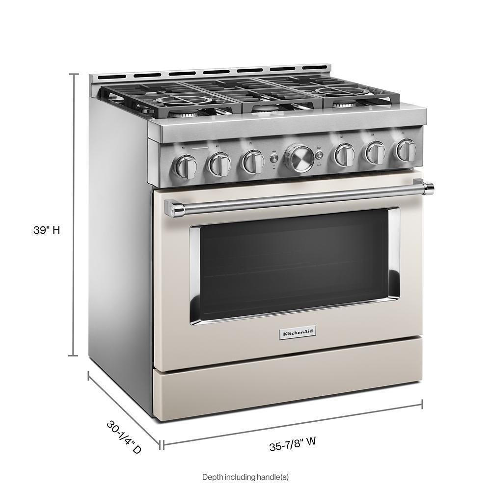 KFGC506JMH KitchenAid® 36'' Smart Commercial-Style Gas Range with 6 Burners