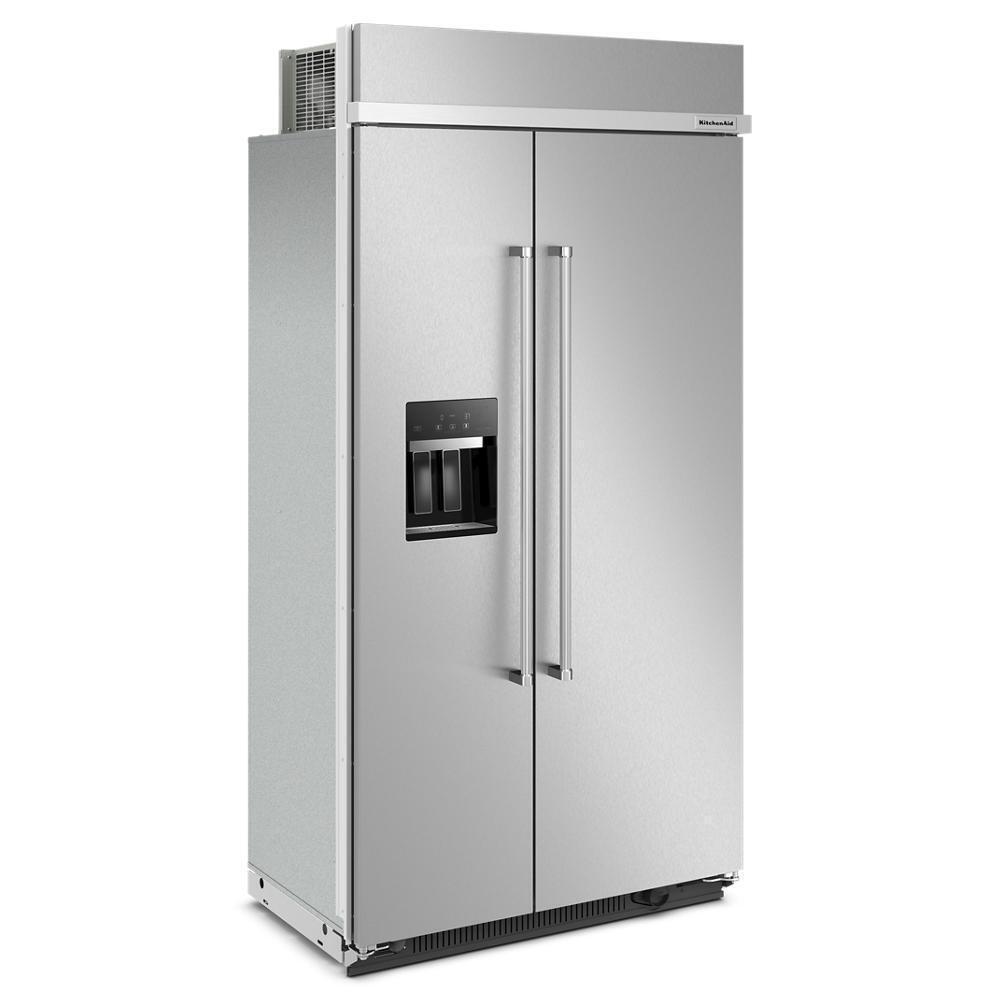 Kitchenaid KBSD702MPS 25.1 Cu. Ft. 42" Built-In Side-by-Side Refrigerator with Ice and Water Dispenser