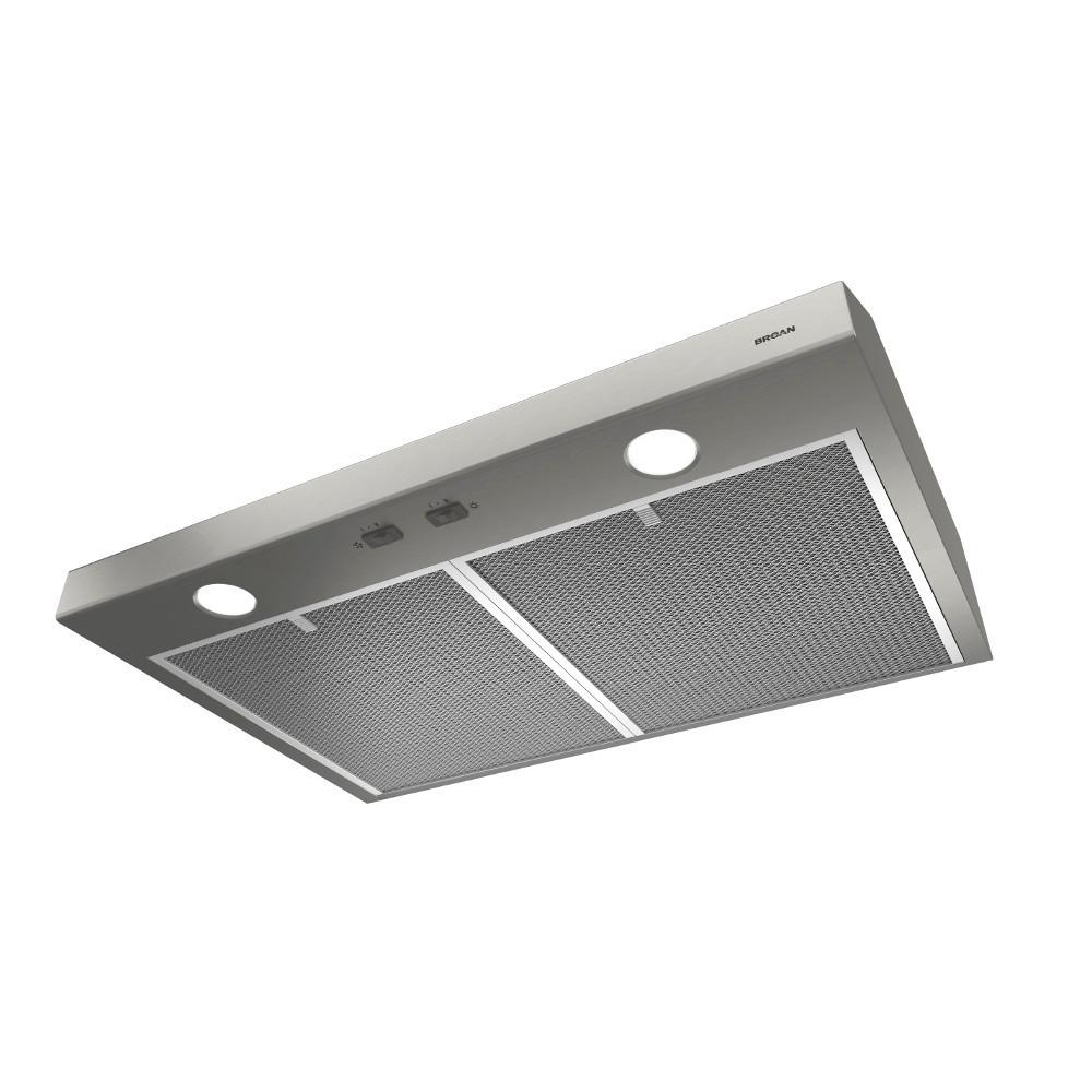 Broan BCSD136SS Glacier 36-Inch 300 Max Blower CFM 5 Sones Stainless Steel Range Hood