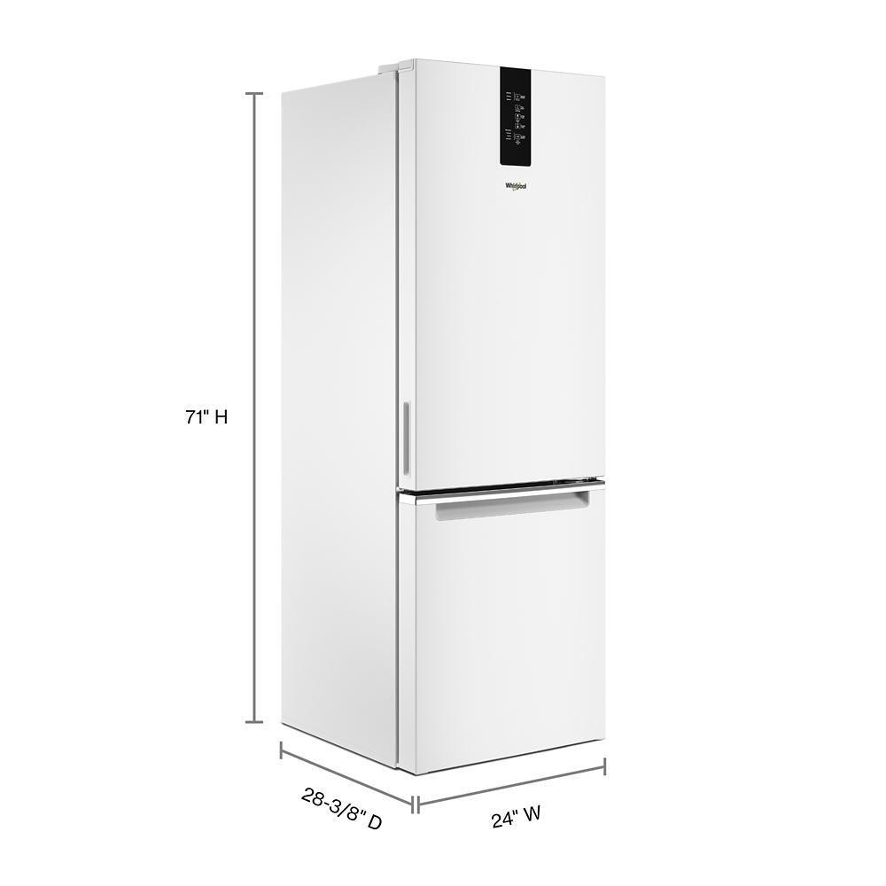 Whirlpool WRB533CZJW 24-inch Wide Garage-Ready Bottom-Freezer Refrigerator - 12.9 cu. ft.