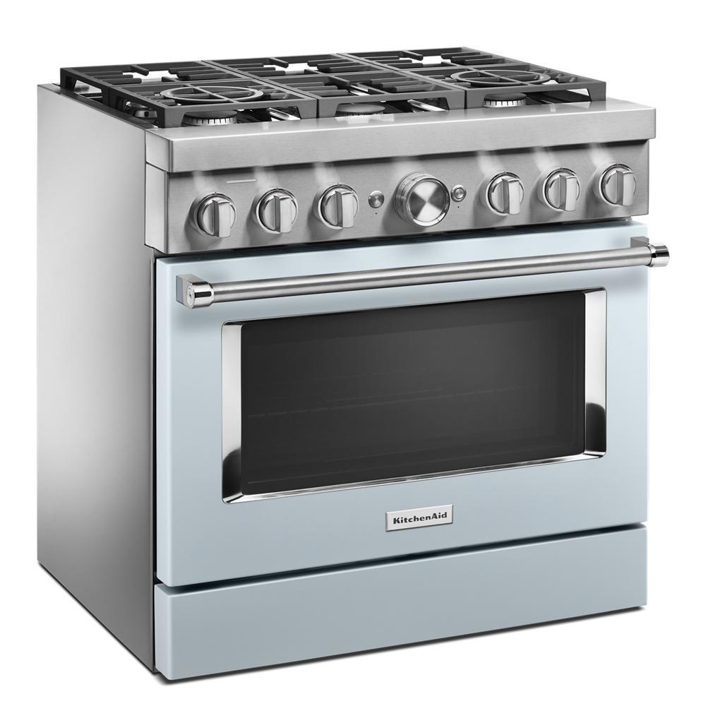 KFDC506JMB KitchenAid® 36'' Smart Commercial-Style Dual Fuel Range with 6 Burners