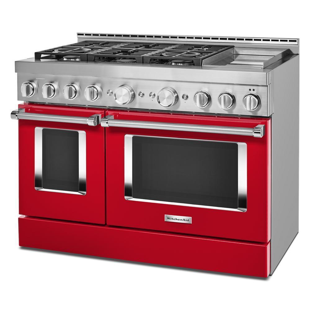 KFGC558JPA KitchenAid® 48'' Smart Commercial-Style Gas Range with Griddle