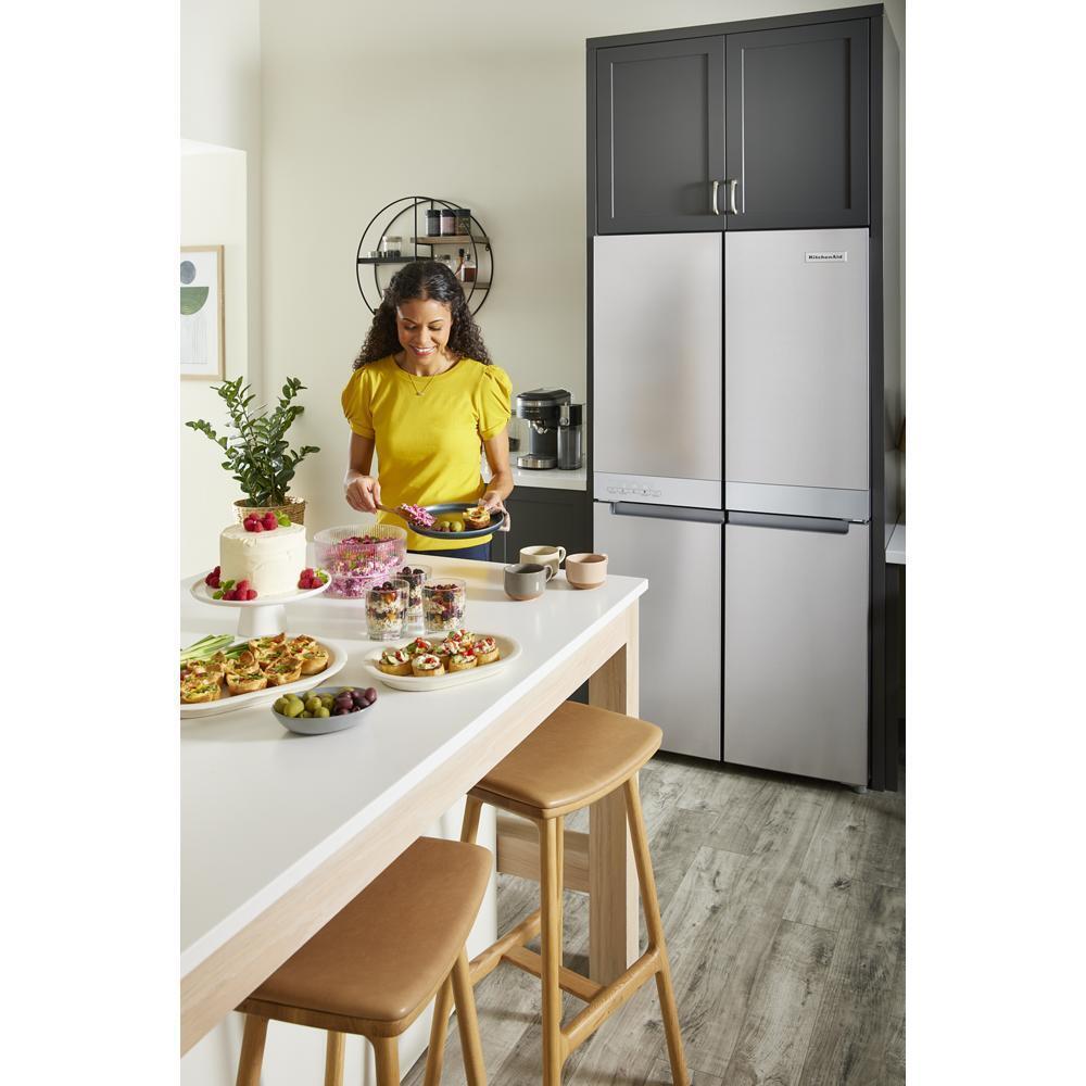 Kitchenaid KRQC506MPS 19.4 cu. ft. 36-inch wide Counter-Depth 4-Door Refrigerator with PrintShield™ Finish