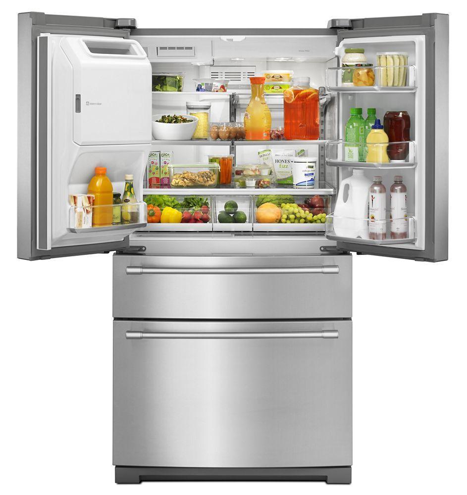 Maytag MFX2676FRZ 36-Inch Wide 4-Door French Door Refrigerator with Steel Shelves - 26 Cu. Ft.