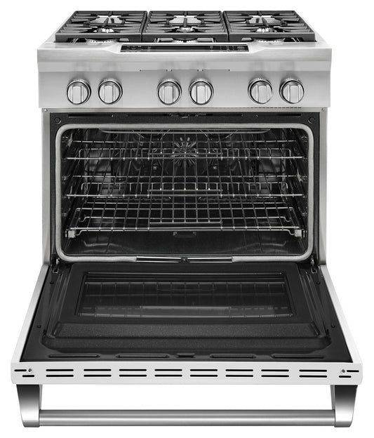 Kitchenaid KDRS467VMW 36'' 6-Burner Dual Fuel Freestanding Range, Commercial-Style Imperial White