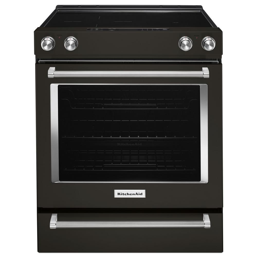 Kitchenaid KSEG700EBS 30-Inch 5-Element Electric Slide-In Convection Range