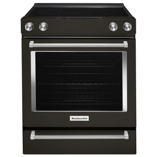 Kitchenaid KSEG700EBS 30-Inch 5-Element Electric Slide-In Convection Range