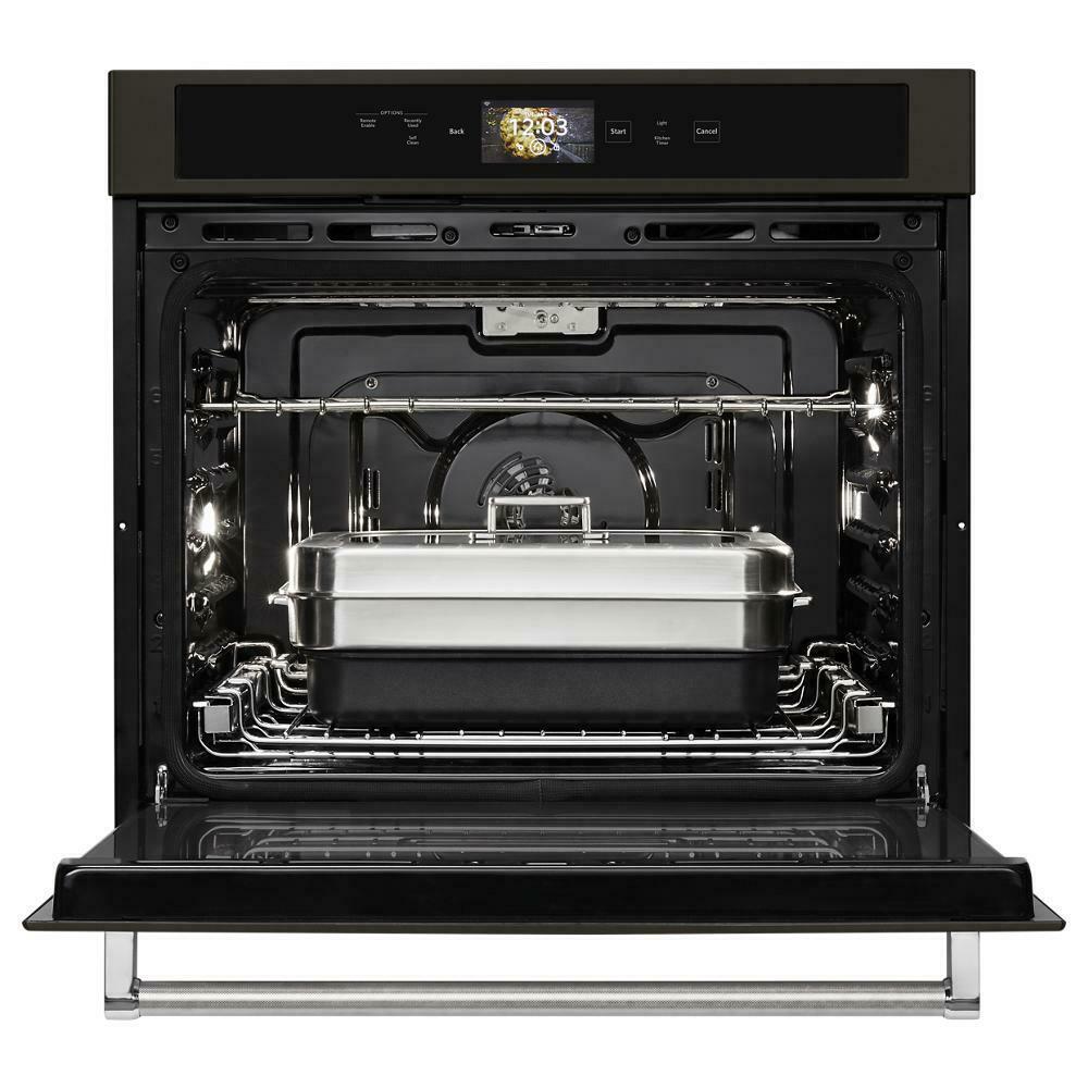 Kitchenaid KOSE900HBS Smart Oven+ 30" Single Oven with Powered Attachments and PrintShield™ Finish