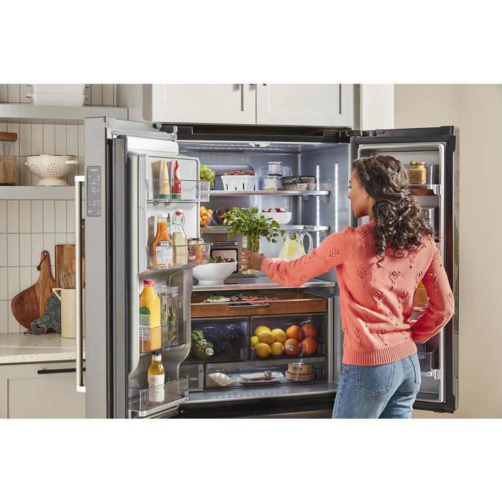 Kitchenaid 23.8 cu. ft. 36" Counter-Depth French Door Platinum Interior Refrigerator with PrintShield™ Finish