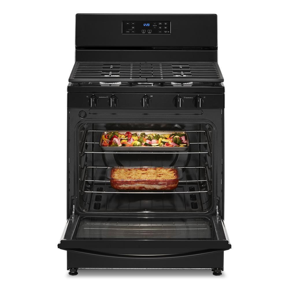 Whirlpool WFG505M0MB 5.1 Cu. Ft. Freestanding Gas Range with Edge to Edge Cooktop