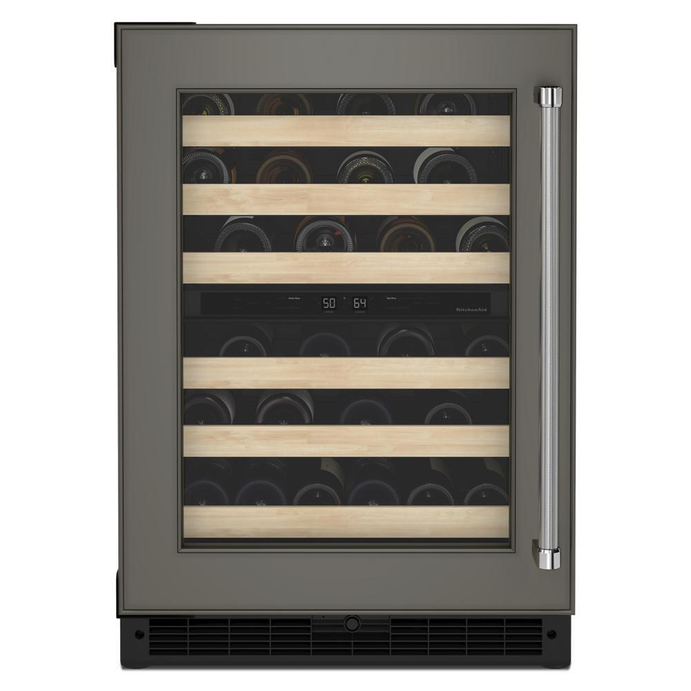 Kitchenaid KUWL214KPA 24" Panel-Ready Undercounter Wine Cellar with Wood-Front Racks