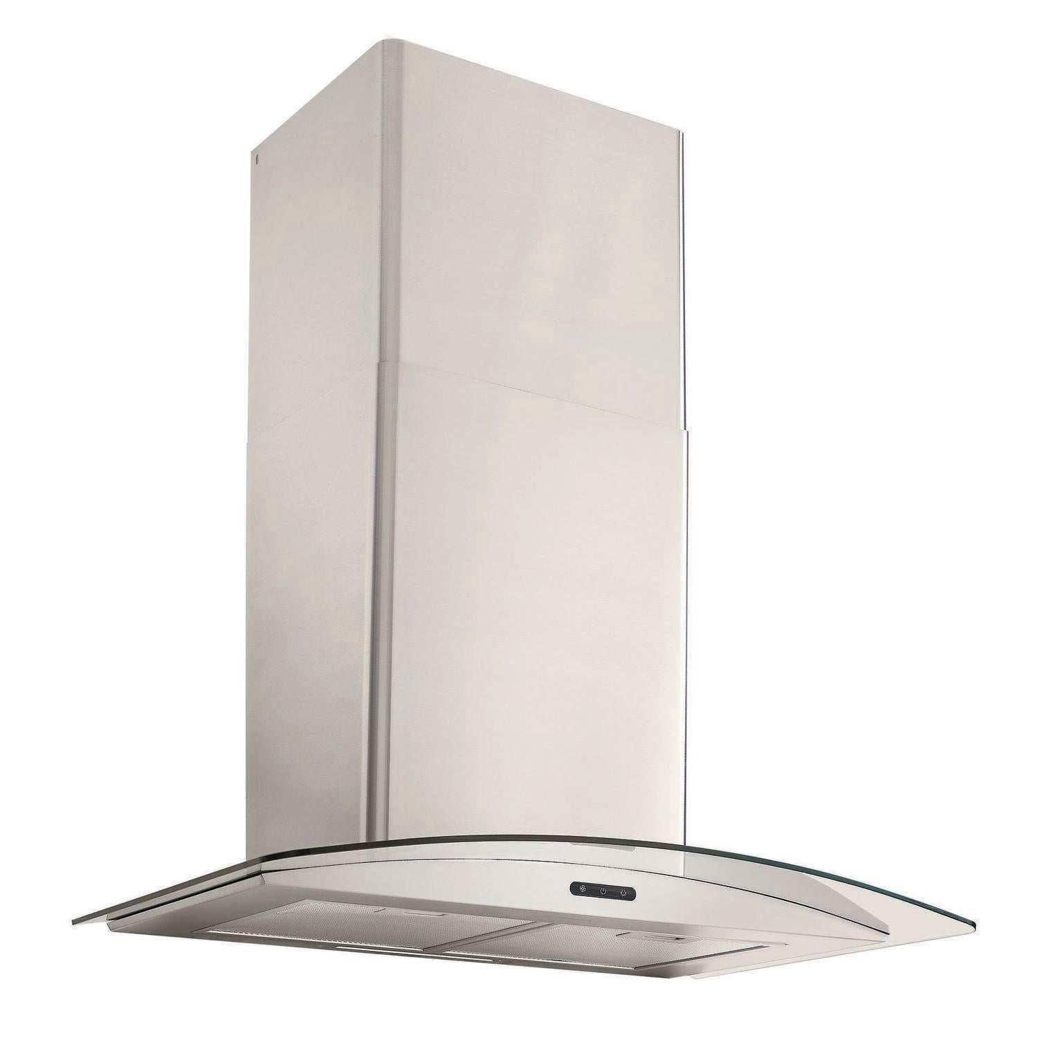 EW4630SS Broan® Elite EW46 Series 30-Inch Convertible Curved Glass Chimney Range Hood, 460 Max Blower CFM, Stainless Steel