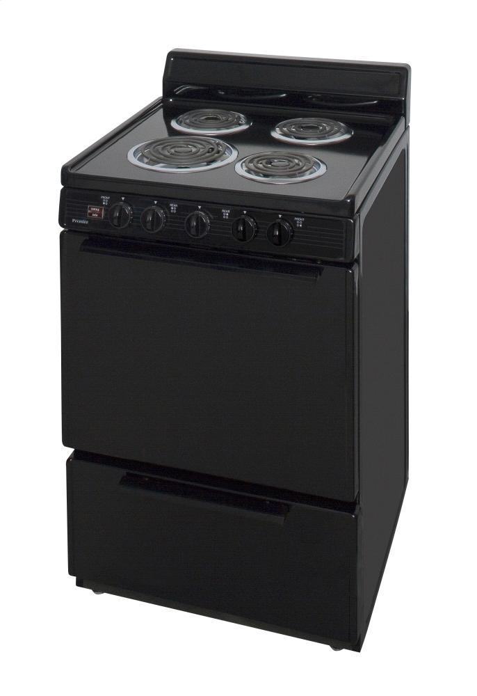 Premier ECK100BP 24 in. Freestanding Electric Range in Black